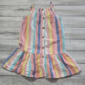 Pastel Striped Button-Down Dress